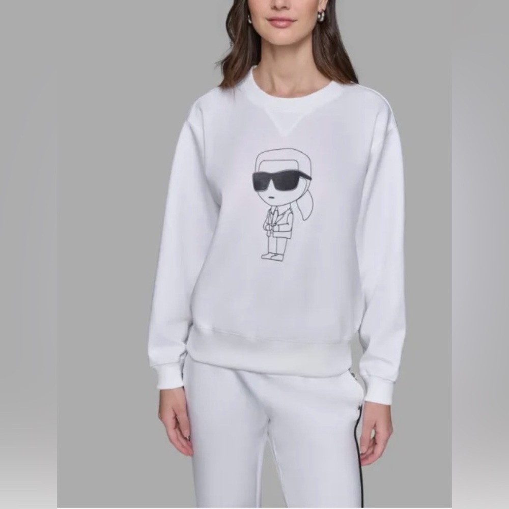 Karl Lagerfeld Graphic Crewneck Head Sweatshirt